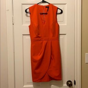BCBG Maxazria reddish orange cocktail dress. Sz0